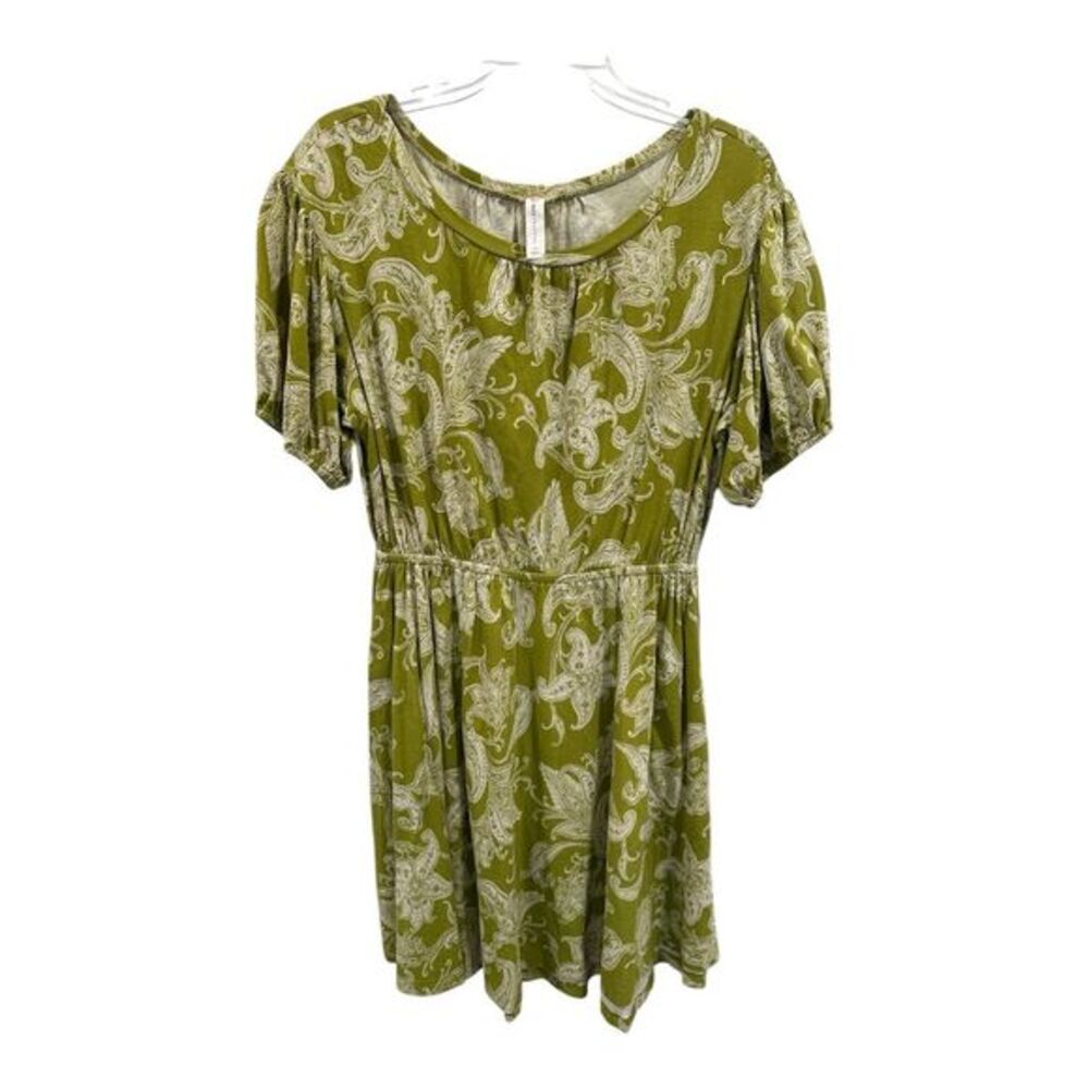 Daily Practice Sz S‎ Women's Short Green Paisley Dress Casual Semi-Formal